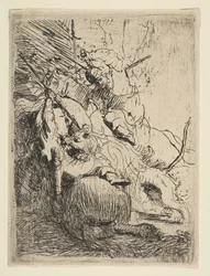 The Small Lion Hunt with One Lion, ca. 1629