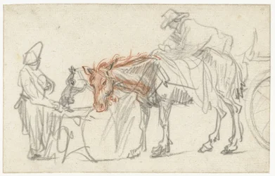 Two Horses at a Halting-place