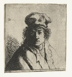 Young Man in Cap: Bust