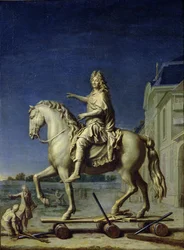 Transporting the Equestrian Statue of Louis XIV to the Place Vendome in 1699, after 1669