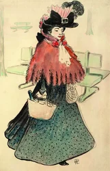 The Beautiful Jewess Goes Shopping. Le Rire Magazine, 1896