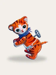 Cute Wind-Up Kitten