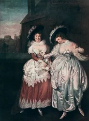 Mrs Page and Mrs Ford Reading Falstaff