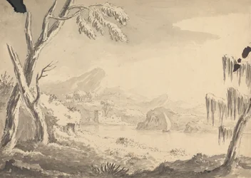 Landscape with Castle on Riverbank