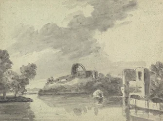 River view with Ruins