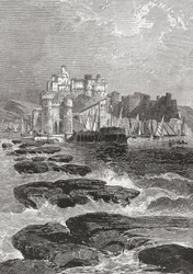 Pozzuoli, Naples, Southern Italy in the late 19th century. From Italian Pictures by Rev. Samuel Manning, published c.1890.