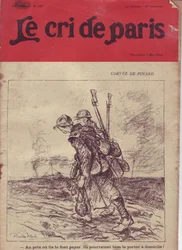 Illustration for the Cover of Le Cri de Paris, 07/05/16 - Corvee de pinard - War of 14-18, Wine, Soldier