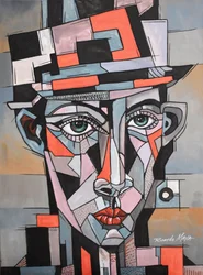 Bold Cubist Man