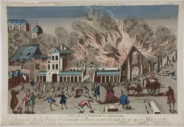 View of the Fire at St Germain, Paris