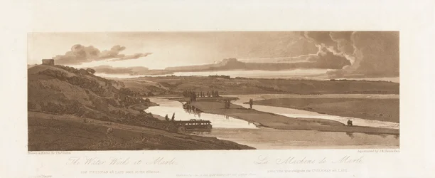 The Water Works at Marli, and St. Germain en Laye seen in the distance 1803; Plate 15 from Views in Paris, the Emanuel Volume tracing of the plate