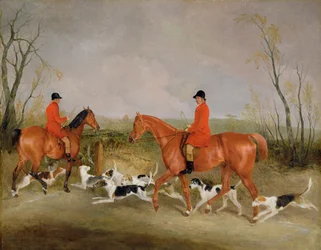 George Mountford, Huntsman to the Quorn, and W. Derry, Whipper-In, at John O