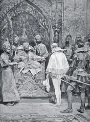 Akbar the Great Receives Queen Elizabeth