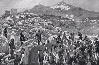 The Cretan Rebellion Against the Turks, illustration from 