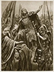 The Elevation of Edward the Elder at His Coronation at Kingston-on-Thames, Whitsunday, from 