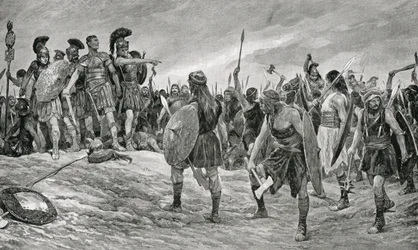Vespasian Rescued by His Son Titus, Illustration from 