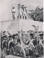 Battle of Plassey, 23rd June 1757: Clive on the Roof of Nawab Surat-ud-Daula
