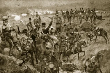 Charge of the Dragoons at Talavera, illustration from 