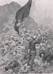 Omdurman: The Last Bearer of the Black Flag, 2nd September 1898 (Illustration from British Battles on Land and Sea, 1915)