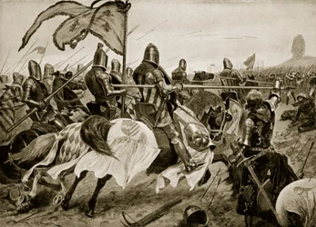 The Battle of Crecy, 26th August 1346, illustration from 
