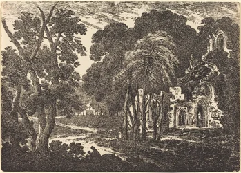 Ruined Abbey among Trees