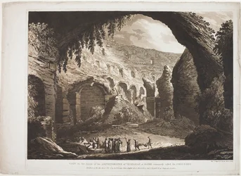 View of the Inside of the Amphitheatre of Vespasian at Rome (called the "Colosseum")