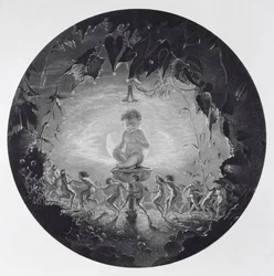 Puck and the Fairies, engraved by William Home Lizars (1788-1859)