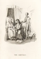 The Skeleton of Death and the Quack Doctor (engraving)