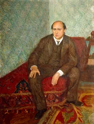 Portrait of Austrian Composer Arnold Schonberg (1874-1951)