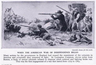 When the American War of Independence Began 1775 AD, c.1950