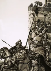 Camelot, the castle of King Arthur and his Knights of the Round Table
