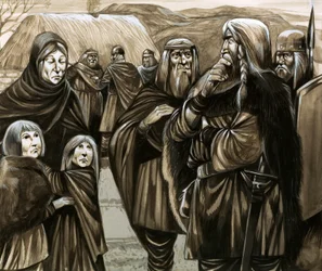 Children of poor Anglo-Saxon families sold into slavery