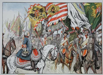 In the jubilation of victory, Hohenfriedberg, 4th June 1745