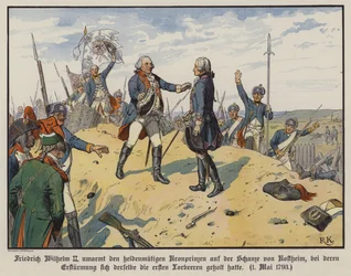 King Frederick William II of Prussia Embracing His Heroic Son, Crown Prince Frederick William, on the Hill of Kostheim