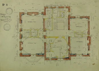 William Borden Residence, Chicago, Illinois, Second Story Plan