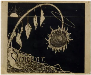 Cover design for the Exhibition of Vincent van Gogh in Amsterdam by Richard Roland Holst