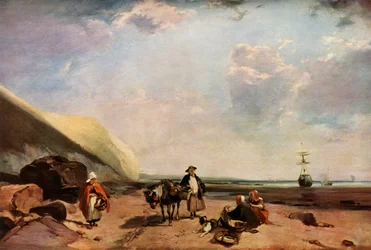 Fisherfolk on the Coast of Normandy, France