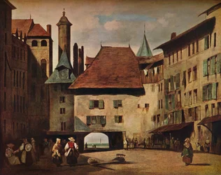 La Place du Molard, Geneva, c1830
