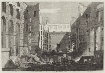 Ruins of Covent-Garden Theatre, Visit of Her Majesty and the Princess Royal