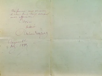 Handwritten letter of Richard Wagner to Luigi Mancinelli, December 3rd