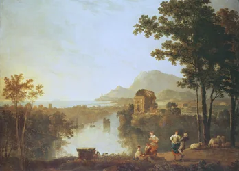 Extensive Coastal Landscape at Evening