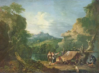 Landscape with Banditti Round a Tent