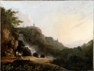 View of Tivoli: the Cascatelle and the "Villa of Maecenas"