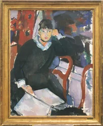 Seated Woman at the Window or Portrait of Nel Deurinckx, the Artist