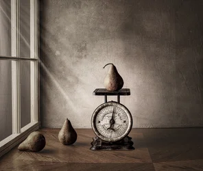 Vintage Pears and Scale