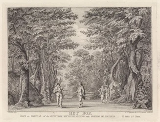The Death of Johan and Garcias: Four Men in the Forest (title on object: The Forest)
