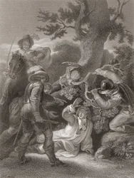 Duke of Monmouth taken after the Battle of Sedgemoor. From The History of England published 1859.