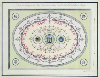 Design for the Ceiling in the Ladies Room, Headfort House