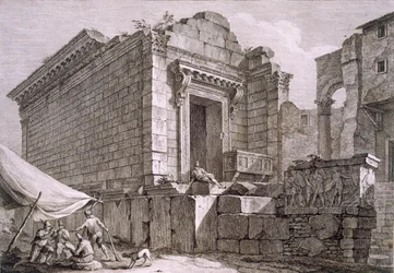 View of the Temple of Aesculapius, pub. 1764