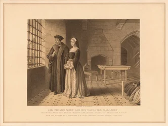 Sir Thomas More and his Daughter Margaret, 1878