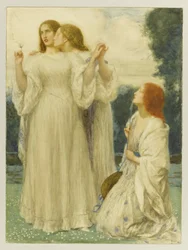 The Oracle: Three Young Women in a Park, 1897